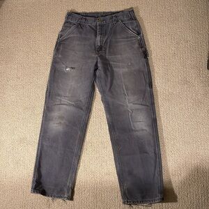 Mens Carhartt Charcoal Grey Distressed Pants 32 waist